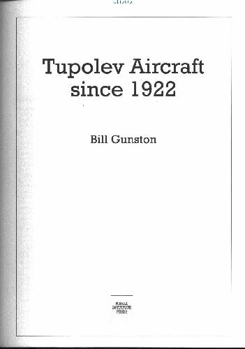 Tupolev Aircraft Since 1922