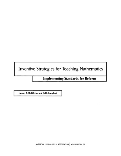 Inventive Strategies for Teaching Mathematics: Implementing Standards for Reform