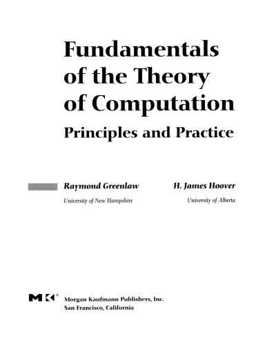 Fundamentals of the Theory of Computation: Principles and Practice