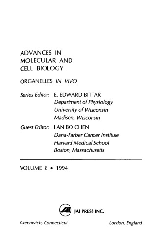 Organelles in Vivo