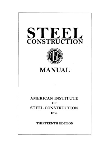 Steel Construction Manual