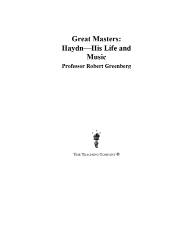 Great masters. Haydn, his life and music