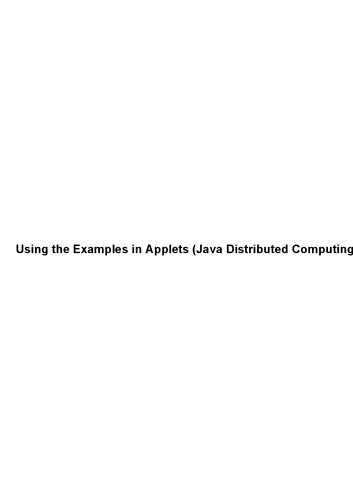 Java Distributed Computing