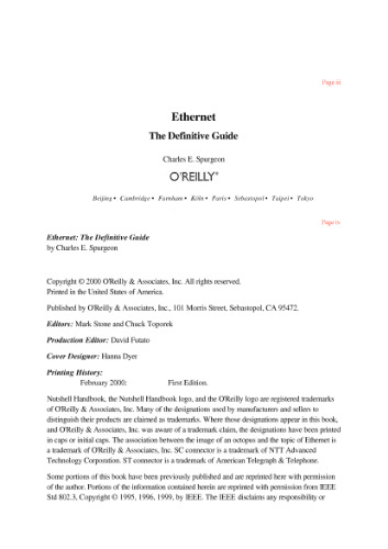 Ethernet: The Definitive Guide