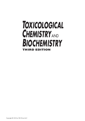 Toxicological chemistry and biochemistry
