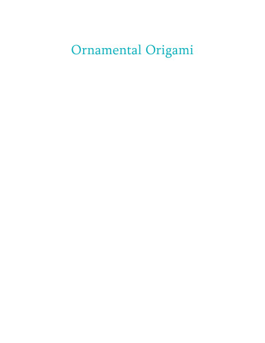 Ornamental Origami: Exploring 3D Geometric Designs