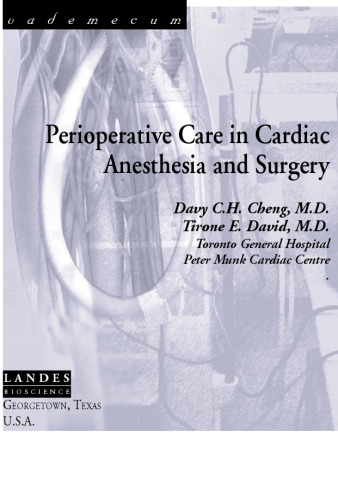 Perioperative Care in Cardiac Anesthesia and Surgery (Vademecum)