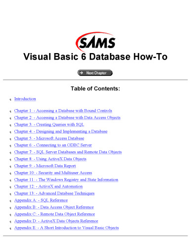 Waite Group's Visual Basic 6 Database How-To