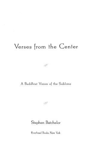Verses from the Center: A Buddhist Vision of the Sublime