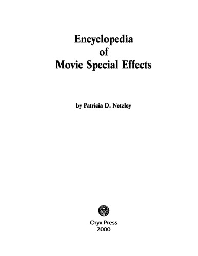 Encyclopedia of Movie Special Effects