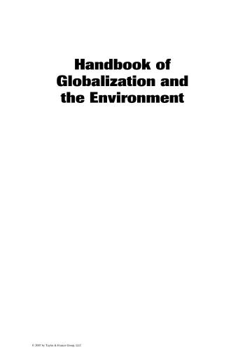 Handbook of Globalization and the Environment