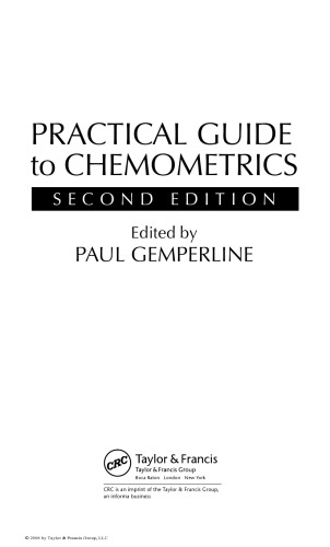 Practical Guide to Chemometrics