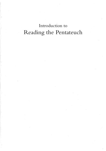 Introduction to Reading the Pentateuch