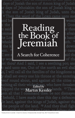 Reading the Book of Jeremiah : A Search for Coherence