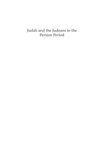 Judah and the Judeans in the Persian Period