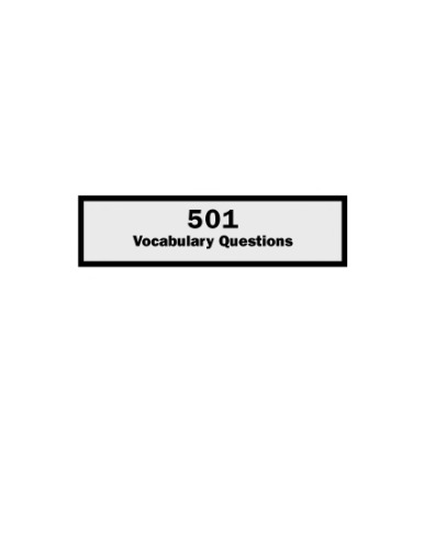 501 Vocabulary Questions (Skill Builder in Focus)
