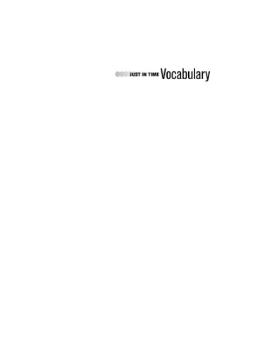 Just In Time Vocabulary (Just in Time Series)