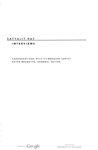 Satyajit Ray: Interviews