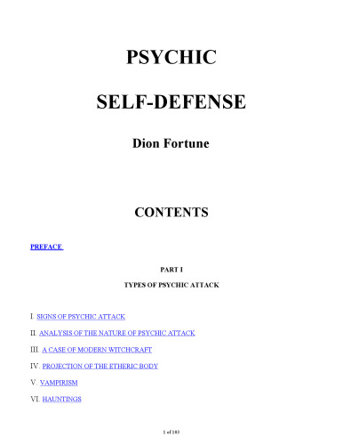 Psychic Self-Defense