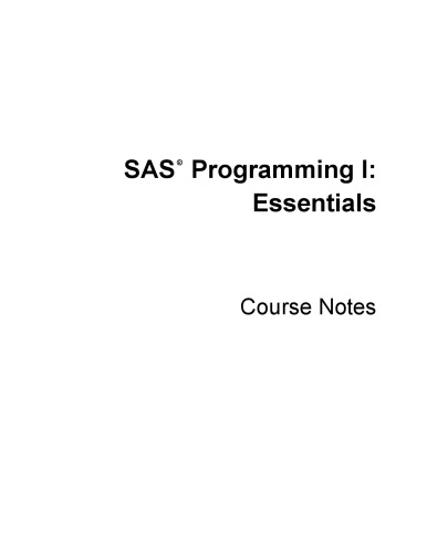 SAS Programming 1: Essentials