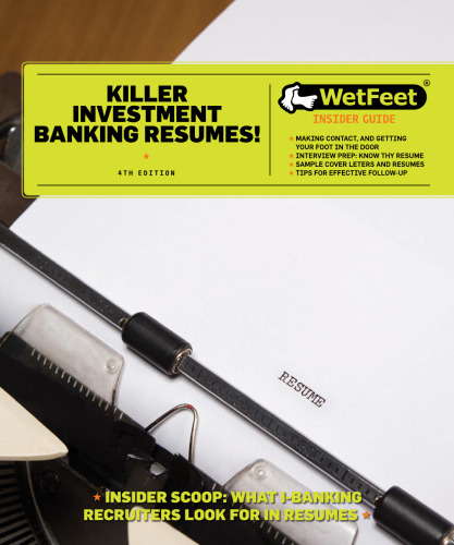 Killer Investment Banking Resumes!