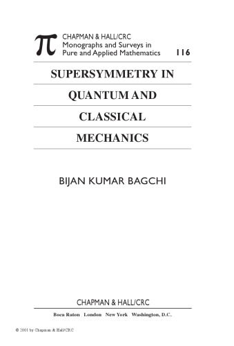 Supersymmetry in Quantum and Classical Mechanics