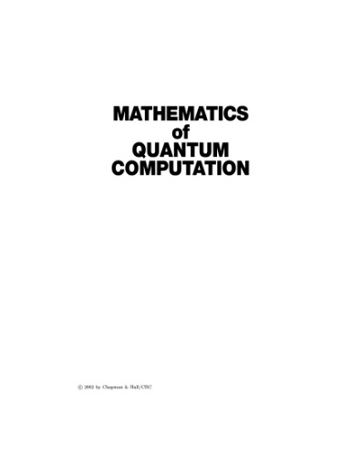 Mathematics of quantum computation