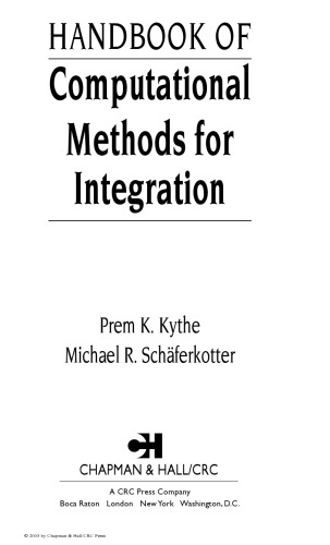 Handbook of Computational Methods for Integration