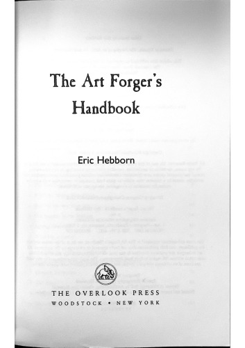 The Art Forger's Handbook