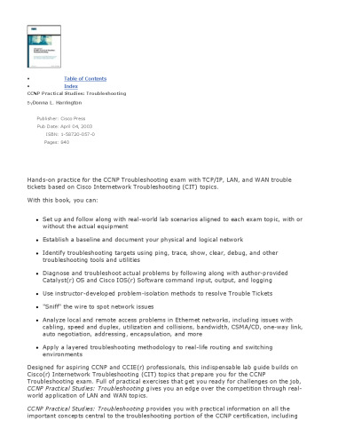 CCNP practical studies: troubleshooting