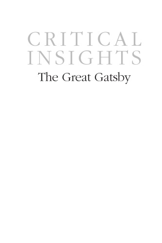 : the great Gatsby: by F. Scott Fitzgerald