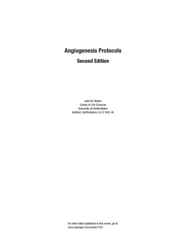 Angiogenesis Protocols: Second Edition