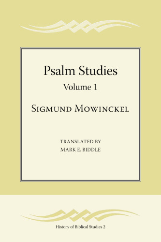 Psalm Studies, Volume 1