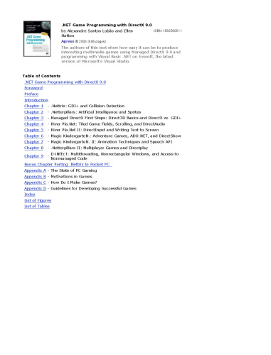 .NET Game Programming with DirectX 9.0