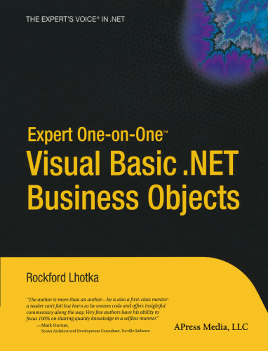 Expert One-on-One Visual Basic. NET Business Objects