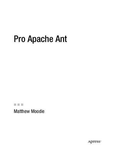 Pro Apache Ant