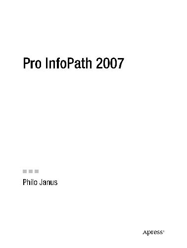 Pro InfoPath 2007