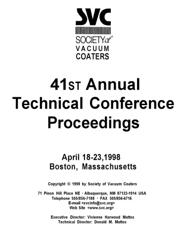 SVC - 41st Annual Technical Conference Proceedings