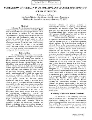 ANTEC 2004 Plastics: Annual Technical Conference, Volume 1: Processing