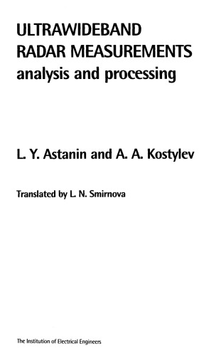 Ultrawideband Radar Measurements - Analysis and Processing