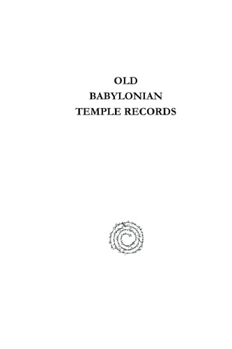 Old Babylonian Temple Records