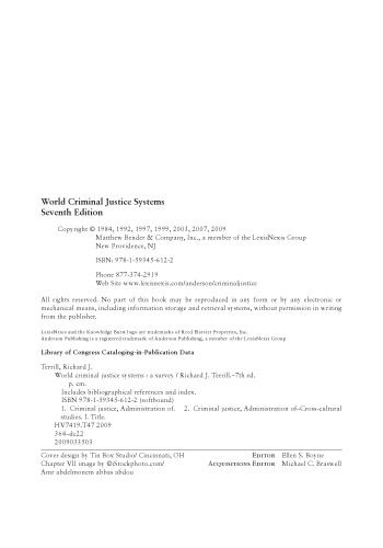 World Criminal Justice Systems. A Comparative Survey