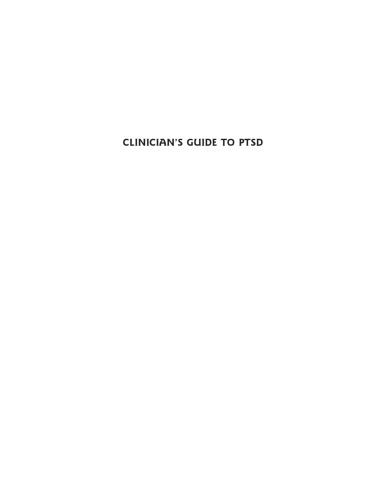 Clinician's Guide to PTSD: A Cognitive-Behavioral Approach