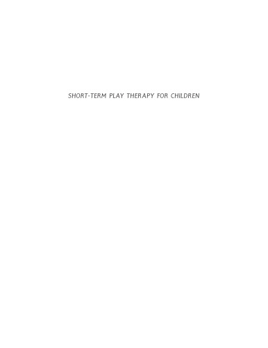 Short-term play therapy for children
