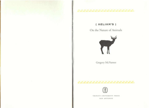 Aelian's On the Nature of Animals