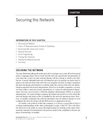 Securing SQL Server