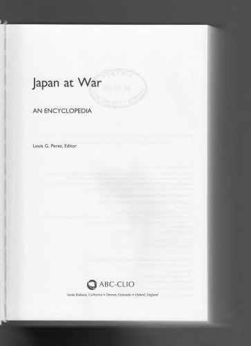 Japan at war : an encyclopedia