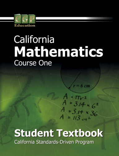 California Mathematics: Course One and Course Two: Student Textbook