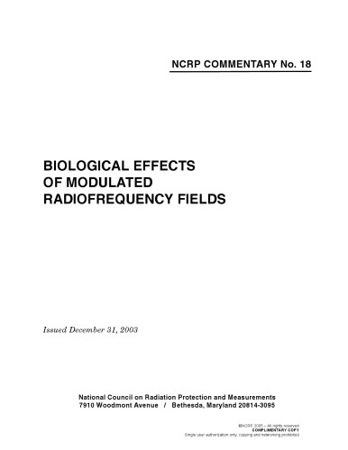 Biological Effects of Modulated Radiofrequency Fields