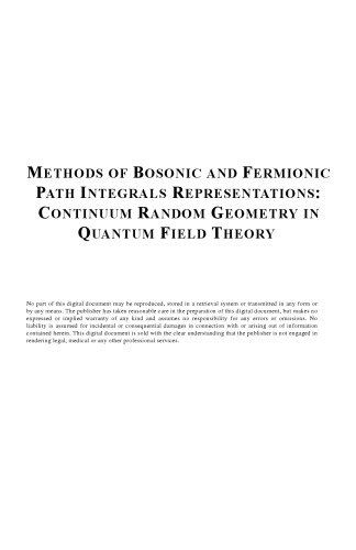 Methods of bosonic and fermionic path integrals representations: continuum random geometry in quantum field theory